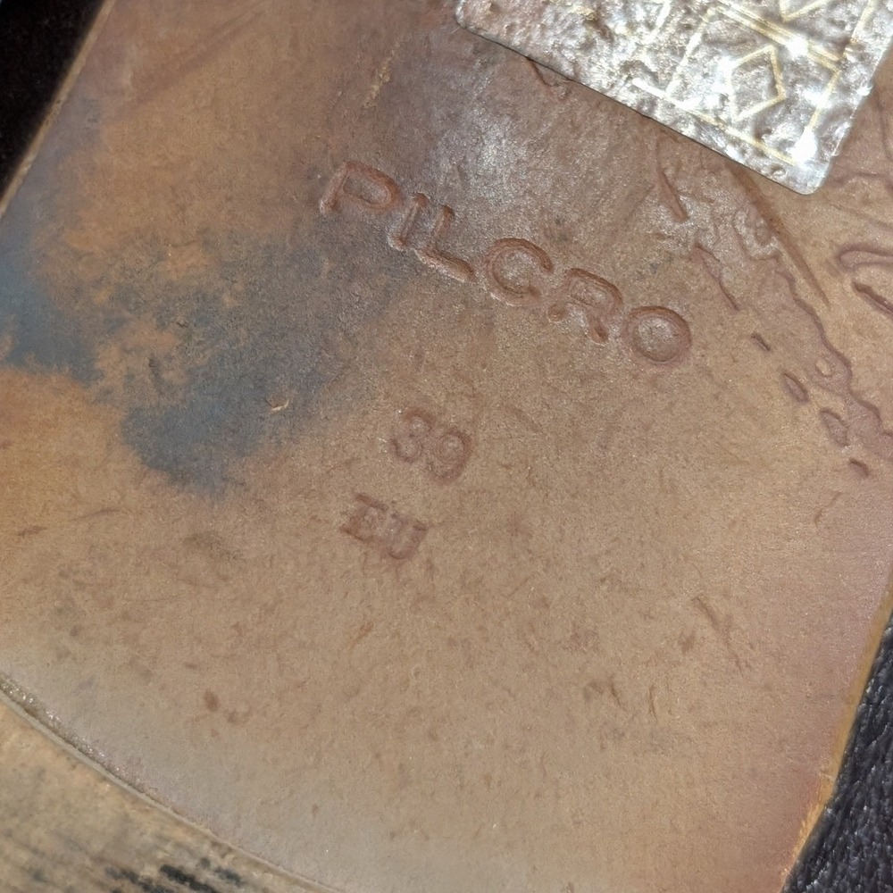 Pilcro Leather Twisted Slip On Slide Mules Flat Sandals Brown Women's 39 US 8.5 - Picture 8 of 8